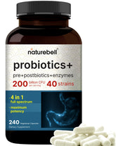NatureBell front packaging showing bottle and 240 capsules, clear product information benefit