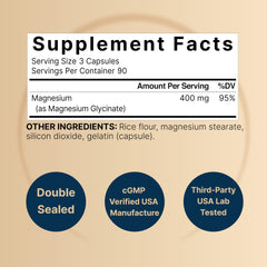 NatureBell single magnesium glycinate capsule close-up highlighting smooth vegan shell