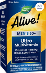 Nature's Way Alive! 50+ front packaging showing bottle and branding for clarity