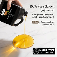 Naturevibe Botanicals close-up of oil drop highlighting lightweight texture and absorption