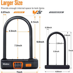 NDakter shackle detail with protective coating to prevent bike scratches