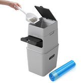 Neakasa PooGuard front view showing compact bin and sealed lid for odor control
