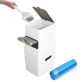 Neakasa PooGuard front view showing compact bin and sealed lid benefit convenience