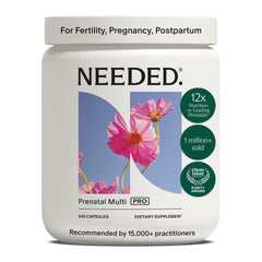 Needed bottle front view showing label and benefits