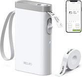 Nelko P21 front view showing clean white housing and control buttons for easy labeling