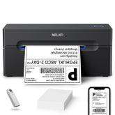 Nelko printer front angled view showing compact design and workspace efficiency