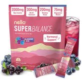 Nello front packaging showing blueberry-acai tub and brand, highlights convenience