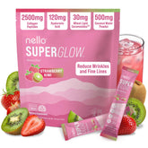 Nello front pouch showing strawberry kiwi flavor and benefits