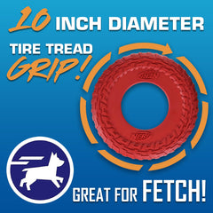 Nerf Dog close-up of tire texture demonstrating durable, soft-edge benefit
