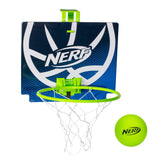 Nerf Nerfoop front view showing hoop and backboard for instant play
