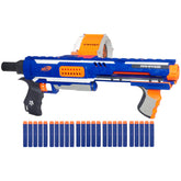 NERF Rampage front packaging showing blaster and included darts for instant play