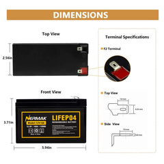 NERMAK top terminals close-up highlighting secure connections and safe mounting