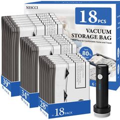 NESCCI front packaging showing 18 pack and rechargeable pump for easy packing