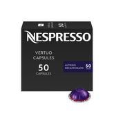 Nespresso Altissio Decaffeinato front box showing pack and benefit of freshness