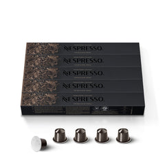 Nespresso Roma front box showing packaging and product name, highlights freshness