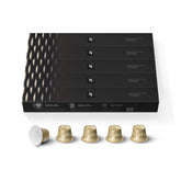 Nespresso Vaniglia front packaging showing 50-count and medium roast appeal