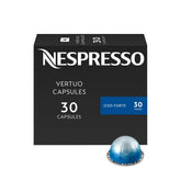 Nespresso Ice Forte front packaging showing 30-count and Vertuo compatibility benefit