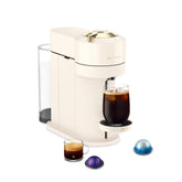 Nespresso Vertuo Next front view showing cream and gold finish and stylish design benefit