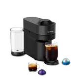 Nespresso Vertuo POP+ front view showing compact colorful design and quick brewing