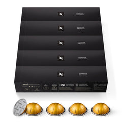 Nespresso Voltesso single pod close-up showing aluminum finish and freshness