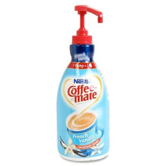 Nestle Coffee mate concentrate texture close-up showing creamy consistency and smooth mixability
