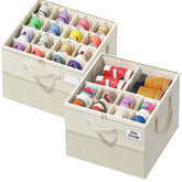 NestOrganix front view showing large foldable shoe organizer and neat storage benefit