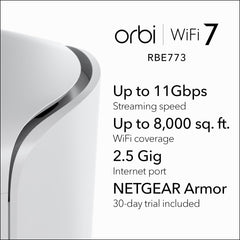 NETGEAR Orbi 770 satellite side profile highlighting compact design and better placement