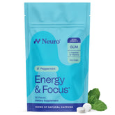 Neuro gum front packaging showing peppermint tin and benefits