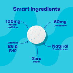 Neuro ingredient label detail showing caffeine and L-theanine content
