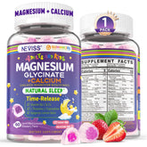 NEVISS front packaging showing strawberry-filled gummies and key benefits
