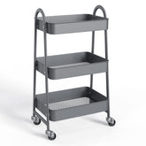 NEWBULIG front view of cart showing tiers and durable frame for organized storage
