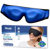 NEWLA cooling gel eye mask front view showing full-eye coverage and even cooling benefit