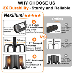 Nexillumi claw top close-up gripping lights for stable wind-resistant support