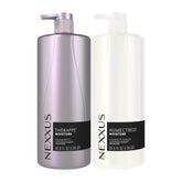 Nexxus front packaging showing both 33.8 oz bottles and moisture benefits