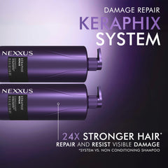 Nexxus shampoo creamy lather demonstrating deep moisture and softness