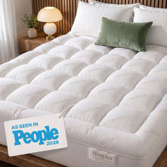 Niagara Sleep Solution full mattress pad front view showing smooth cotton top for comfort