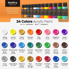 Nicpro assorted brushes displayed to show variety and precision painting benefit
