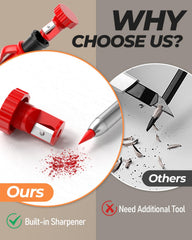 Nicpro refill leads closeup highlighting thick 2.8mm leads for durability