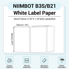 NIIMBOT close-up texture of thermal paper showing smooth surface and crisp printing