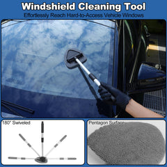 NIKCOSMK microfiber pad texture for streak-free glass and gentle surface cleaning