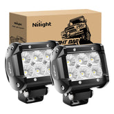 Nilight front view of two pods showing wide beam and durable housing benefit