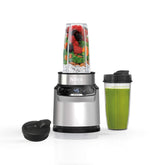 Ninja BN401 front view showing compact motor base and controls for easy placement