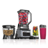 Ninja BN801 front view showing base, pitcher, and cups for powerful blending