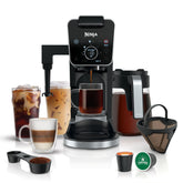 Ninja DualBrew Pro front view showing machine and carafe for versatile brewing