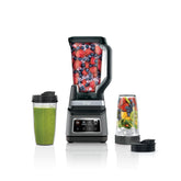 Ninja front view showing compact base and pitcher, fast blending performance
