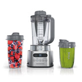 Ninja SS151 front view showing pitcher and cups for versatile blending