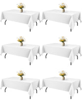 Niuara front packaging showing six white tablecloths and convenience
