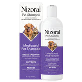 Nizoral bottle front view showing size and medicated formula benefit