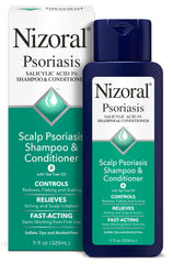 Nizoral front packaging showing 11 oz bottle and benefits