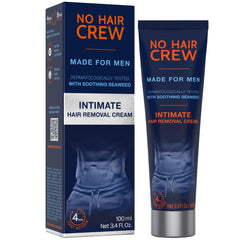 NO HAIR CREW front packaging showing the 100ml tube and benefits